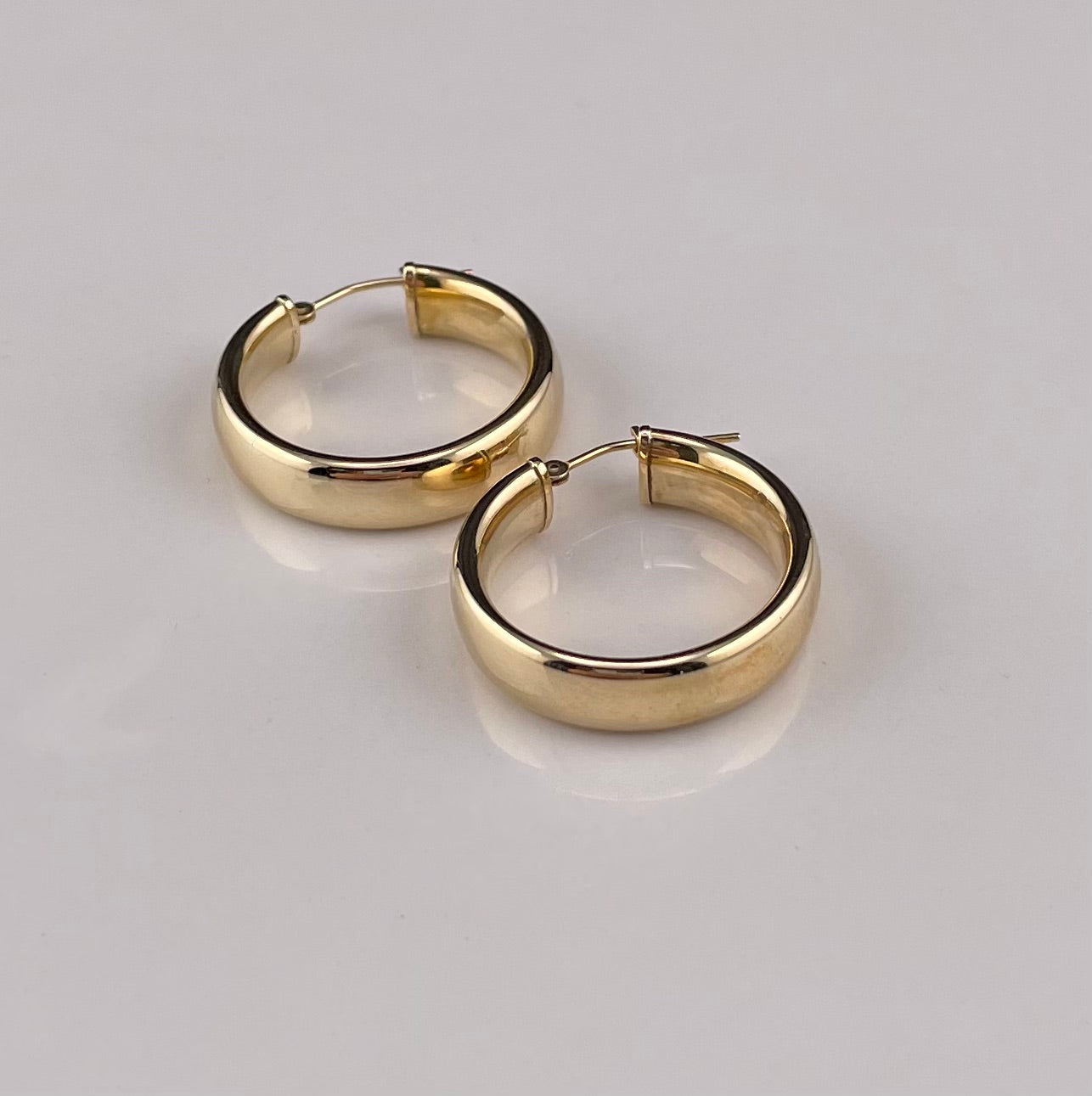 14K Yellow Gold Hoop Earrings