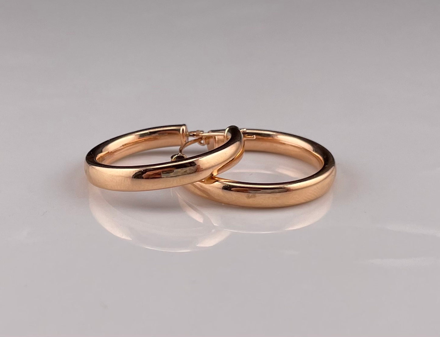 14K Rose Gold Hoop Earrings