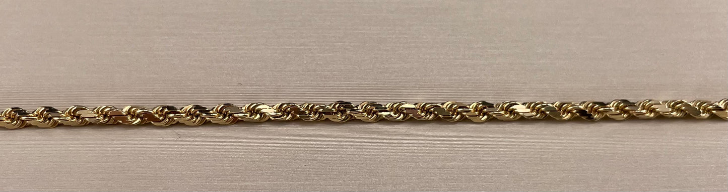 14K Yellow Gold Rope Bracelet