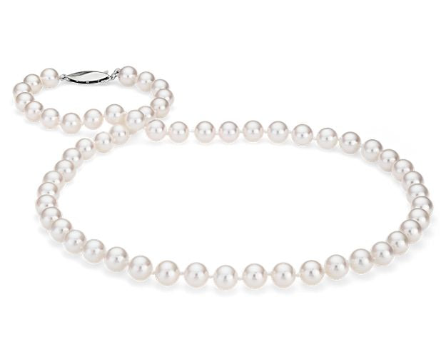 18" Classic Akoya Pearl Strand 14K 6.5-7mm